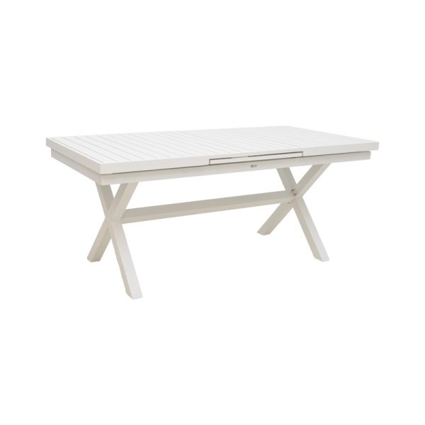 289 000020 5 Expanding table Dagyn pakoworld white aluminum 180-240x90x76cmOutdoor furniture > Garden dining sets