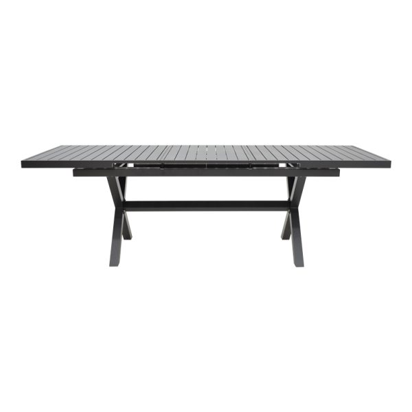 289 000021 3 4 Expanding table Dagyn pakoworld dark grey aluminum 180-240x90x76cmOutdoor furniture > Garden dining sets
