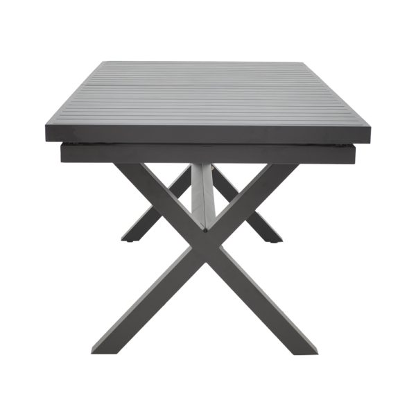 289 000021 4 4 Expanding table Dagyn pakoworld dark grey aluminum 180-240x90x76cmOutdoor furniture > Garden dining sets