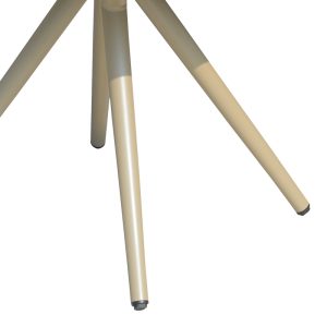 289 000022 2 2 Hilly pakoworld plywood and aluminum table in champagne color D100x75cmOutdoor furniture > Garden dining sets