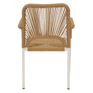291 000002 4 2 Norture pakoworld stackable aluminum armchair white frame-natural rattan 57x61x85cmHOT DEALS