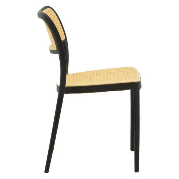 292 000002 2 2 Chair Westley pakoworld pp natural-black 55x47x81cmOutdoor furniture > Garden chair