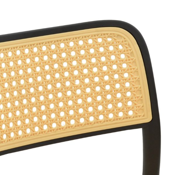 292 000002 4 2 Chair Westley pakoworld pp natural-black 55x47x81cmOutdoor furniture > Garden chair