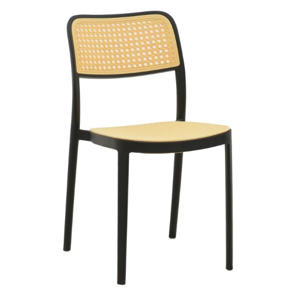 292 000002 5 Chair Westley pakoworld pp natural-black 55x47x81cmOutdoor furniture > Garden chair