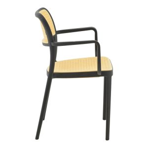 292 000004 2 2 Armchair Westley pakoworld pp natural-black 58x47x81cmOutdoor furniture > Garden armchairs