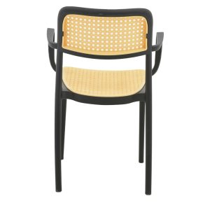 292 000004 4 2 Armchair Westley pakoworld pp natural-black 58x47x81cmOutdoor furniture > Garden armchairs