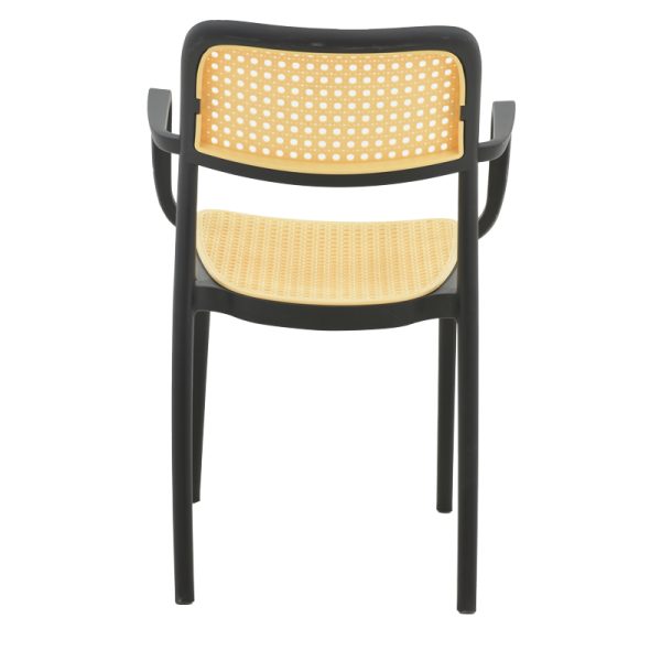 292 000004 4 2 Armchair Westley pakoworld pp natural-black 58x47x81cmOutdoor furniture > Garden armchairs