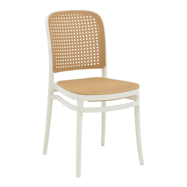 292 000005 8 Chair Nereus pakoworld pp natural-white 45x43x84cmSPRING OFFERS