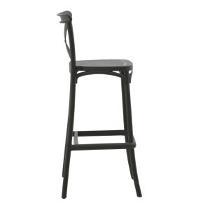 292 000011 2 3 Bar stool Crossie pakoworld pp black 44x44x113cmOutdoor furniture > Stools bar