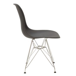 292 000012 2 4 Chair Adelle pakoworld PP black-inox leg 46x55x81cmIndoor furniture > Chairs