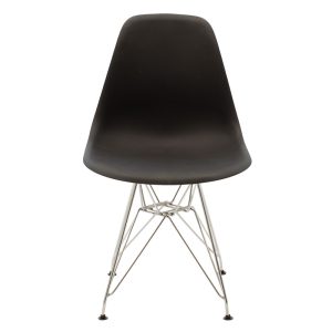 292 000012 3 4 Chair Adelle pakoworld PP black-inox leg 46x55x81cmIndoor furniture > Chairs