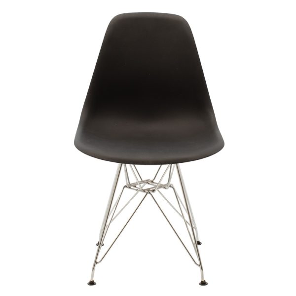 292 000012 3 4 Chair Adelle pakoworld PP black-inox leg 46x55x81cmIndoor furniture > Chairs