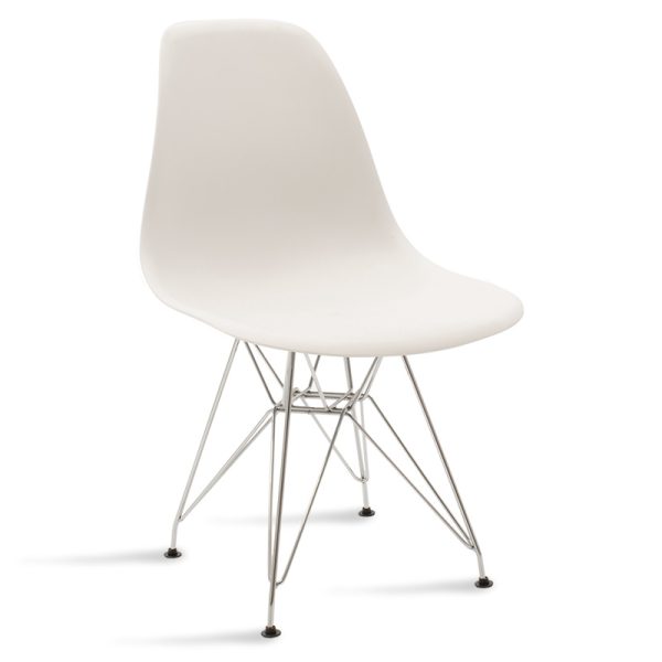 292 000013 7 Chair Adelle pakoworld PP white-inox leg 46x55x81cmIndoor furniture > Chairs