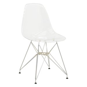 292 000014 13 Chair Adelle pakoworld PP pet clear-inox leg 46x55x81cmIndoor furniture > Chairs