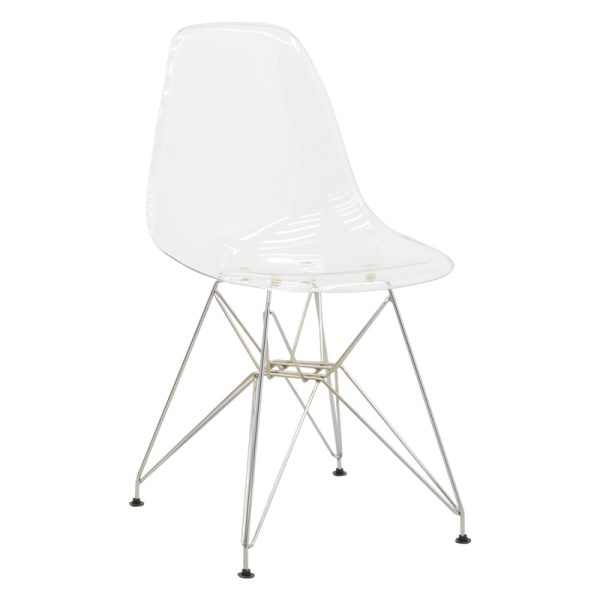 292 000014 13 Chair Adelle pakoworld PP pet clear-inox leg 46x55x81cmIndoor furniture > Chairs