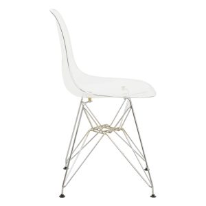 292 000014 2 10 Chair Adelle pakoworld PP pet clear-inox leg 46x55x81cmIndoor furniture > Chairs