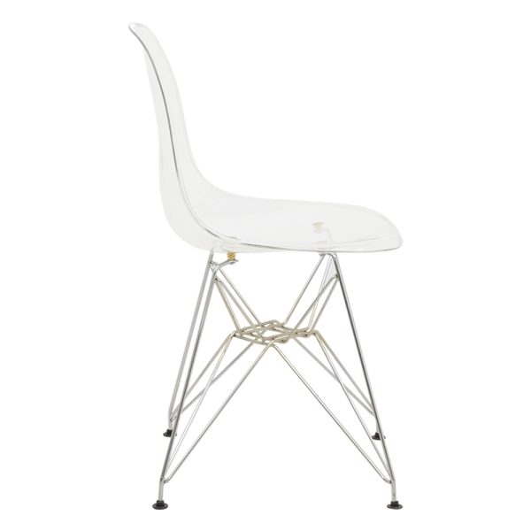 292 000014 2 10 Chair Adelle pakoworld PP pet clear-inox leg 46x55x81cmIndoor furniture > Chairs