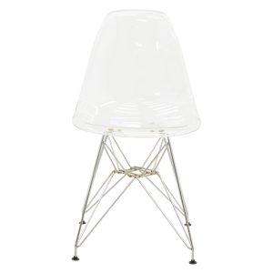 292 000014 3 10 Chair Adelle pakoworld PP pet clear-inox leg 46x55x81cmIndoor furniture > Chairs
