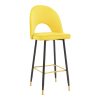 292 000038 6 Chair Wori pakoworld dark grey velvet-metal black leg 48x56x82cmIndoor furniture > Chairs