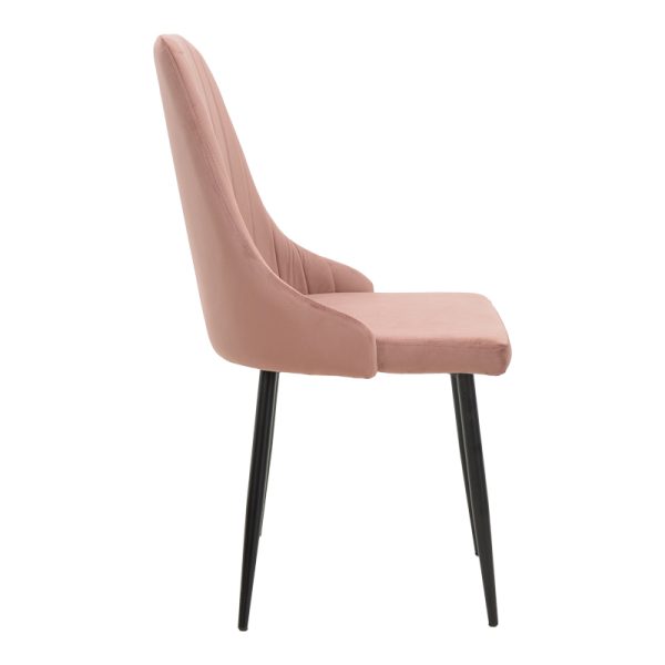 292 000045 2 2 Chair Azori pakoworld velvet rotten apple-black metal leg 49x55x85cmIndoor furniture > Chairs