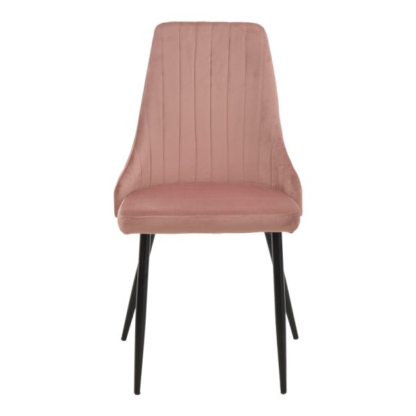 292 000045 3 2 Chair Azori pakoworld velvet rotten apple-black metal leg 49x55x85cmIndoor furniture > Chairs