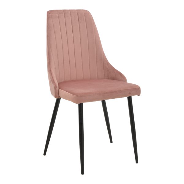 292 000045 5 Chair Azori pakoworld velvet rotten apple-black metal leg 49x55x85cmIndoor furniture > Chairs