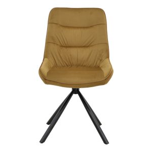 292 000051 3 2 Chair Wori pakoworld brown velvet-metal black leg 48x56x82cmIndoor furniture > Chairs