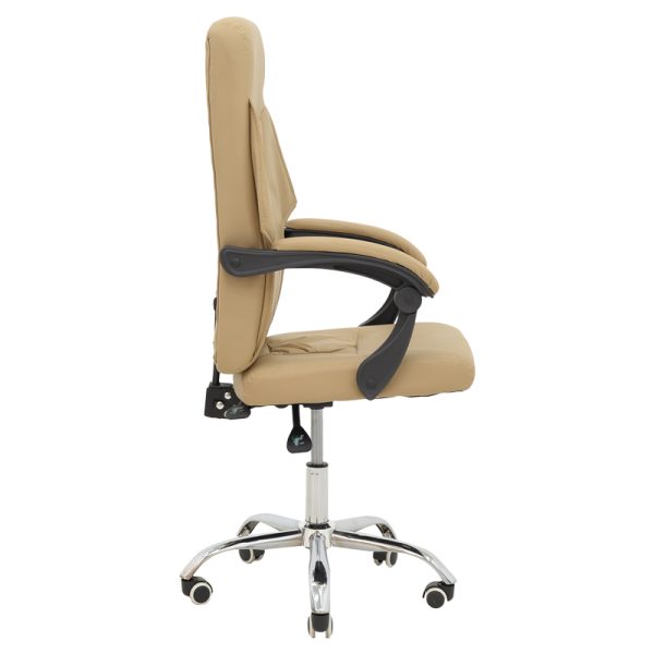 292 000055 2 3 Manager office chair Glorin pakoworld beige pu 60x68x128cmSPRING OFFERS