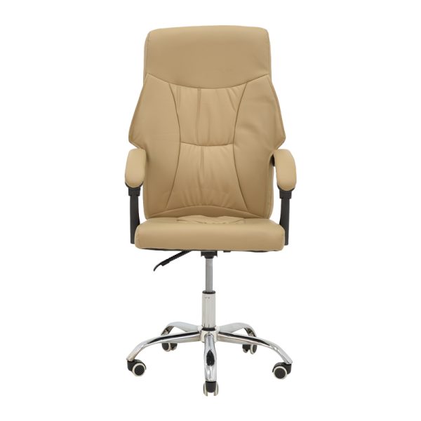 292 000055 3 3 Manager office chair Glorin pakoworld beige pu 60x68x128cmSPRING OFFERS