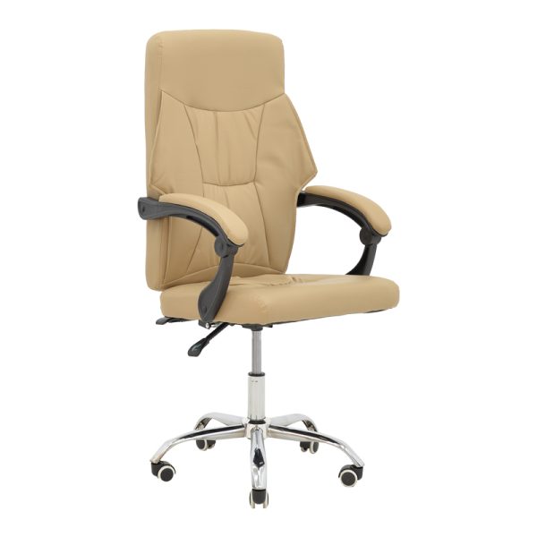 292 000055 6 Manager office chair Glorin pakoworld beige pu 60x68x128cmSPRING OFFERS