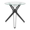 292 000066 5 Gaston-Cuba pakoworld dining table set of 5 pp-mdf in black-sonoma color 120x70x76cmIndoor furniture > Dinning sets