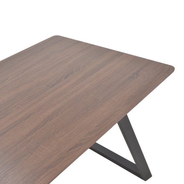 292 000070 3 4 Table Winor pakoworld walnut mdf-black metal legs 160x90x75cmHOT DEALS