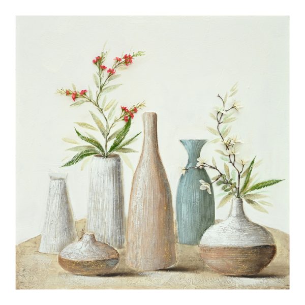 296 000018 3 Canvas wall art Vase Inart 100x3x100cmDecoration > Paintings