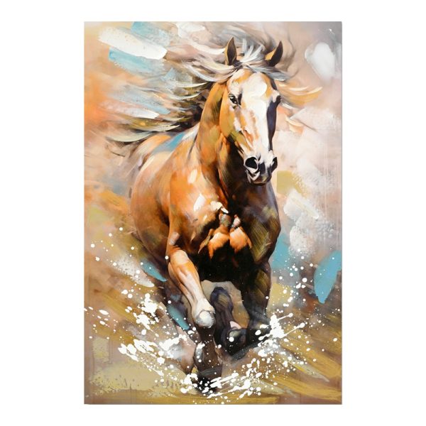 296 000031 2 Horse Inart canvas painting 60x3x90cmDecoration > Paintings