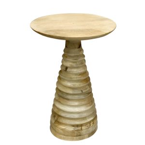 297 000007 4 Side table Souler Inart natural solid mango wood D38x56cmBOHO CHIC > Coffee Tables