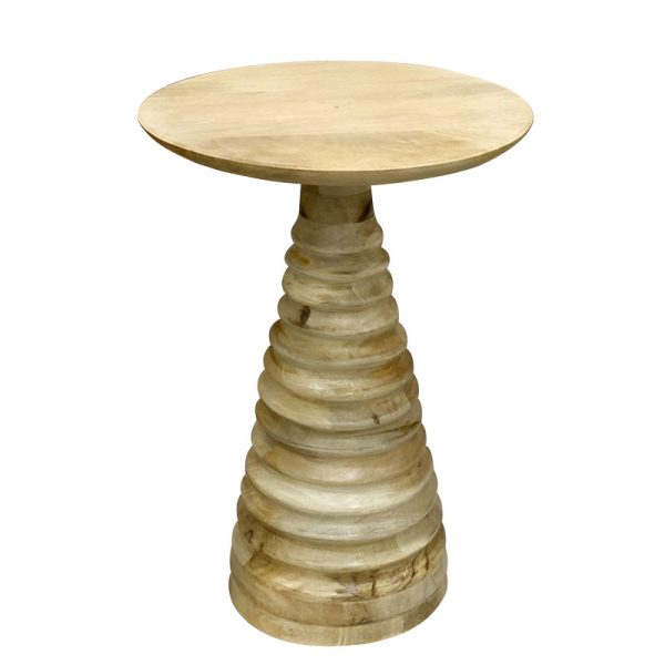 297 000007 4 Side table Souler Inart natural solid mango wood D38x56cmBOHO CHIC > Coffee Tables