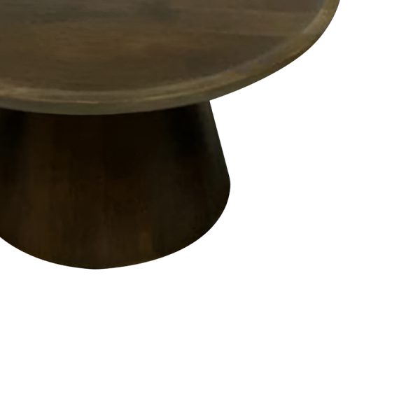 297 000012 2 5 Aliki Inart coffee table walnut solid mango wood D90x40cmBOHO CHIC > Coffee Tables