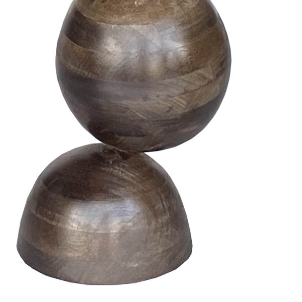 297 000015 2 5 Side table Sedra Inart solid mango wood in brown color D38x44cmBOHO CHIC > Coffee Tables