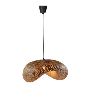 299 000003 8 Ceiling light Lighty Inart E27 natural bamboo D42χ13cmBOHO CHIC > Luminaries