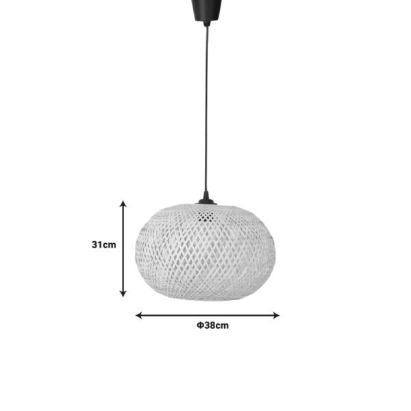 299 000007 2 5 Ceiling light Universe Inart E27 natural bamboo D38χ31cmBOHO CHIC > Luminaries
