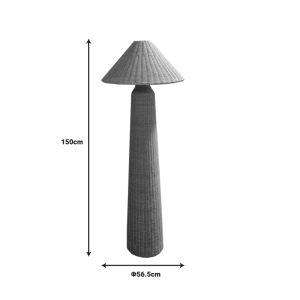 299 000009 2 4 Floor lamp Mesulus Inart E27 natural rattan D56.5x150cmBOHO CHIC > Luminaries