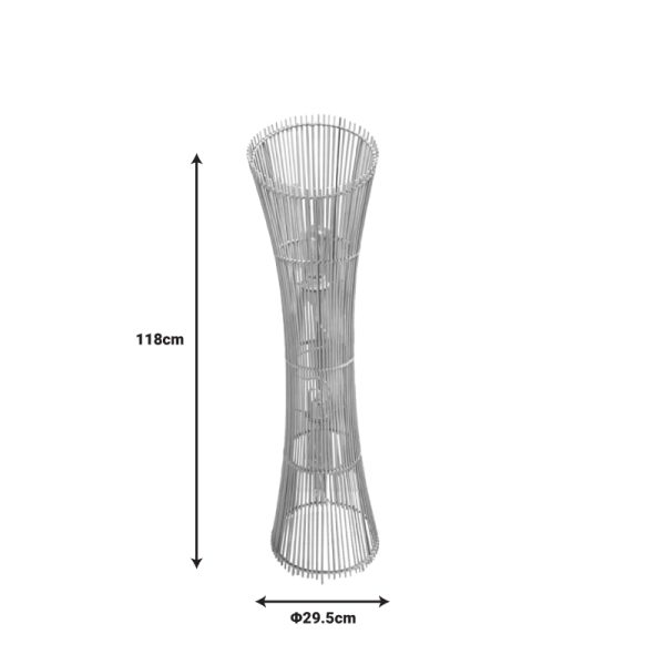 299 000010 2 4 Floor lamp Gion Inart E27 bamboo in natural color D29.5x118cmBOHO CHIC > Luminaries