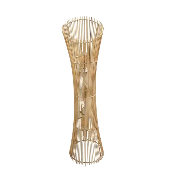 299 000010 5 Floor lamp Gion Inart E27 bamboo in natural color D29.5x118cmBOHO CHIC > Luminaries
