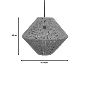299 000021 3 2 Ceiling light Palmo Inart E27 rope in natural color D40x32cmBOHO CHIC > Luminaries