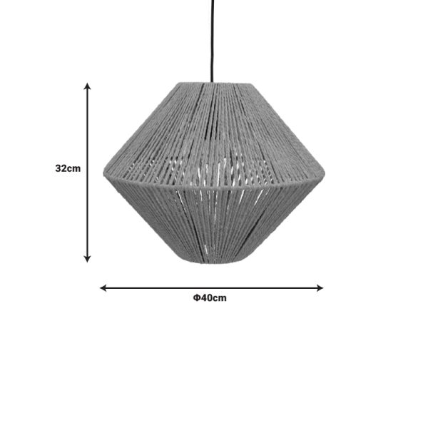 299 000021 3 2 Ceiling light Palmo Inart E27 rope in natural color D40x32cmBOHO CHIC > Luminaries