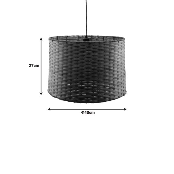 299 000023 2 3 Ceiling light Siwel Inart E27 bamboo in brown color D40χ27cmBOHO CHIC > Luminaries