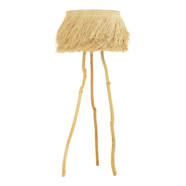 299 000026 9 Floor lamp Herfo Inart E27 rattan in natural color D60χ135cmBOHO CHIC > Luminaries