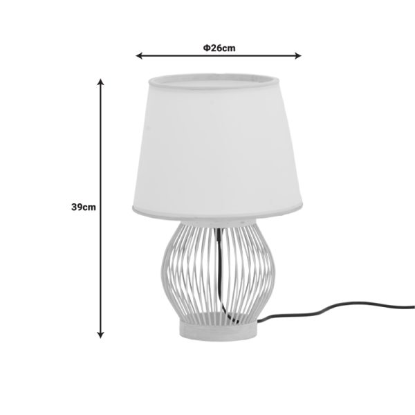 299 000028 2 2 Table lamp Tabel Inart E27 bamboo in natural color D26χ39cmBOHO CHIC > Luminaries