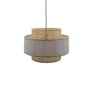 299 000031 5 Ceiling light Certy Inart E27 bamboo in natural color D50χ33cmBOHO CHIC > Luminaries