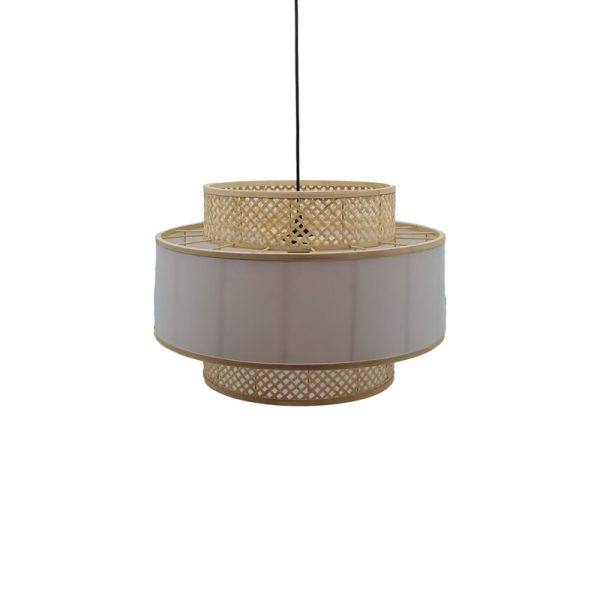 299 000031 5 Ceiling light Certy Inart E27 bamboo in natural color D50χ33cmBOHO CHIC > Luminaries